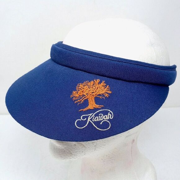 Vintage Kiawah Island Golf Course Resort Embroidered Blue Visor Cap Hat - Picture 1 of 6